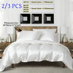 Soft Polyester Bedding Set, Multiple Sizes Available, Includes Fitted Sheet & Pillowcase, Soft Fabric Comfort, Ideal for All Seasons