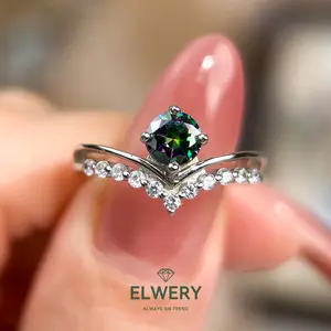 【R-012 | Wing】Synthetic Moissanite Rings Jewelry