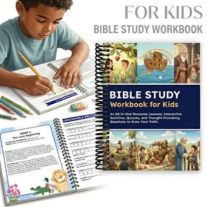 Bible Study Handbook Notebook: Devotion, Courses, Activities, Tests, Questions, Reflections & Prayers to Deepen Your Faith | A Boundless Spiritual Journal for Kids