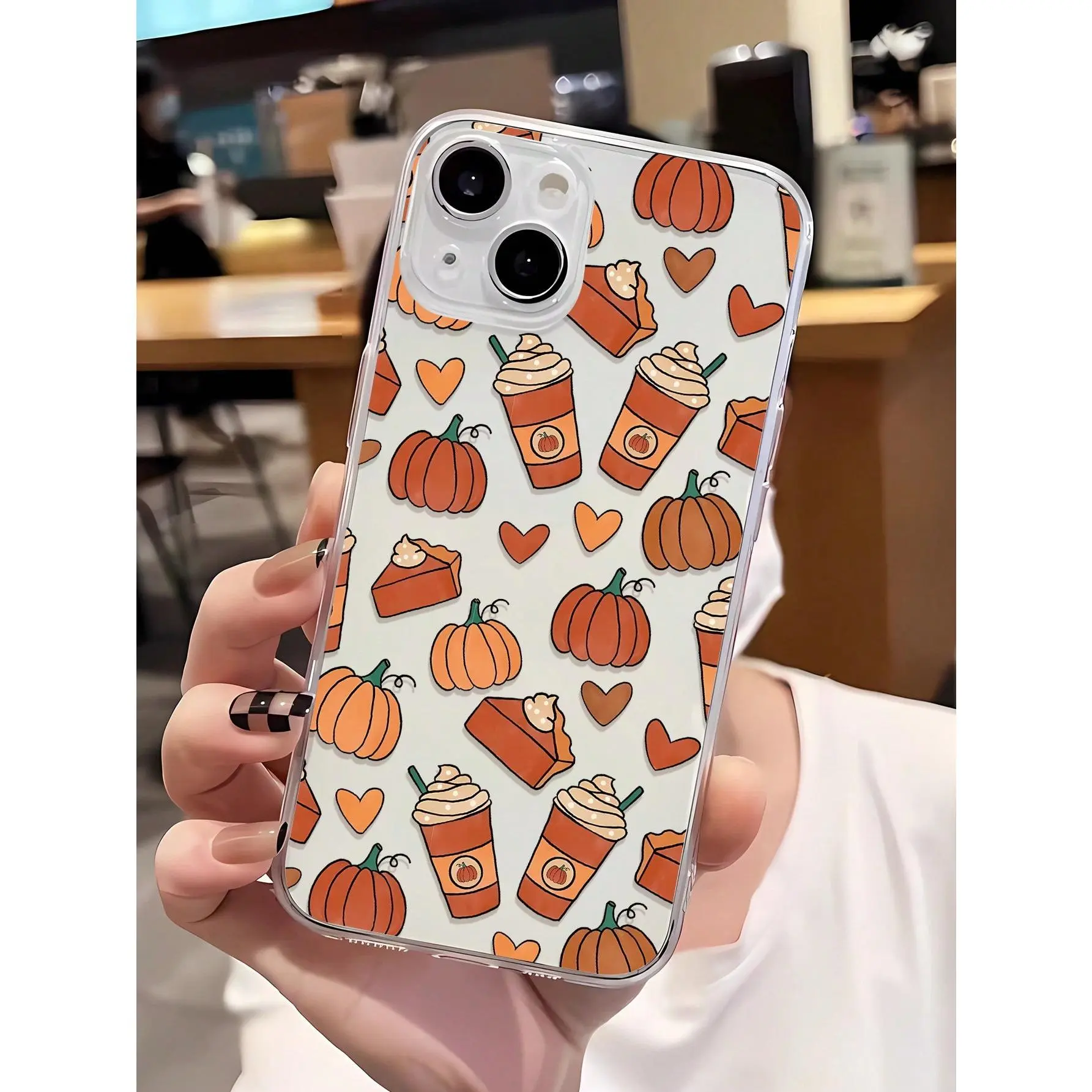 1pc Fashionable Personalized Autumn Pumpkin Graphic TPU Phone Case Compatible With IPhone 17/16/15/14/13/12/11/x/xs/xsmax/xr/7p/8p/16e, Creative Soft Protective Cover Waterproof Shockproof Anti-Fall Scratch Resistant, Accessories, Smartphone, Cellphone,su