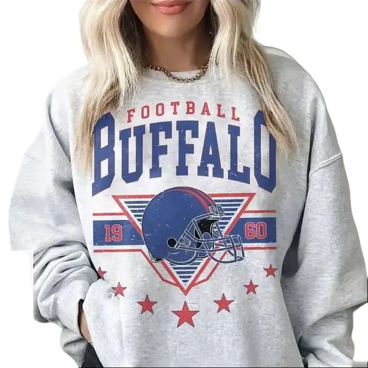 Vintage 90s Buffalo Football Vintage Sweatshirt Tee, Buffalo Bill Crewneck Sweatshirt, Buffalo New York, Buffalo Bill Fan Gift