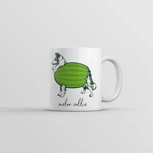 Melon Collie Mug Funny Dog Graphic Novelty Coffee Cup - 11oz Funny Coffee Mugs Ceramic Printed Drinkware Cup