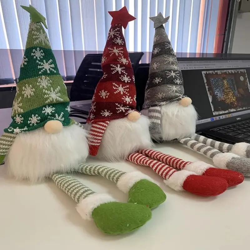 3Pcs Christmas Gnomes Decorations - Christmas Decorations Indoor | christmas shelf sitter santa elf tomte rudolph ornaments,christmas decor,xmas decorations for home,table,office,hotel,mail