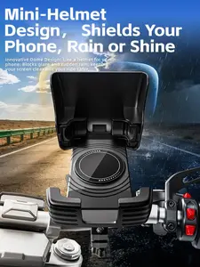 Motorcycle Phone Mount - Rainproof, Sunshade-Equipped Navigation Stand for Motorcycle & Electric Vehicle Food Delivery Riders