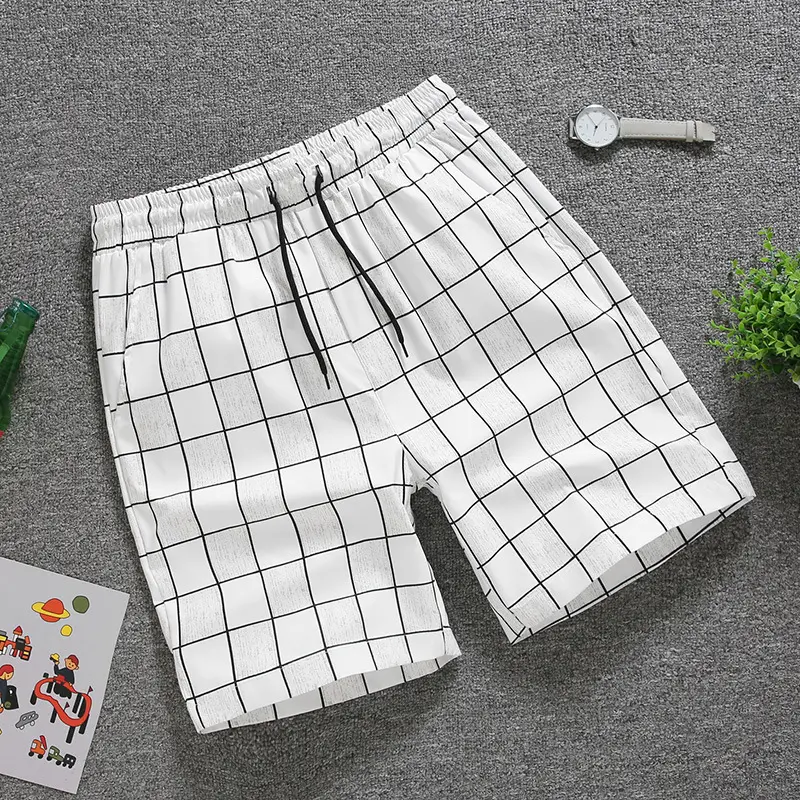 K12 white checkered five quarter pants