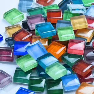 250g 1x1cm Mixed Color Square Mosaic Glass Tiles, Stained Glass for DIY Crafts, Home Decor Mosaic Art, Perfect for Creative Projects