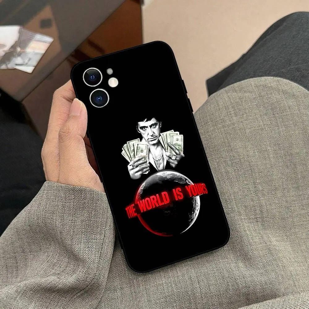 Scarface Liquid Phone Case — Black Soft Case for iPhone 17/16/15/14 Pro/13/12