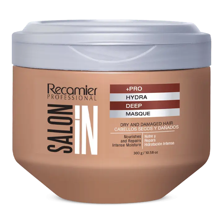 RECAMIER PROFESSIONAL SALON IN Hydra Repair Deep Masque, Moisturizing Hair Treatment with Argan Oil & Amino Acids for Intense Hydration, Vegan & Cruelty Free Repair Solution, 10.58oz, Threonine, Dry Strands Care