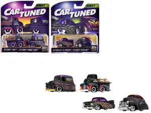 "Dead Sleds" Double Pack Series 7 Set of 4 Cars Diecast Model Cars by CarTuned