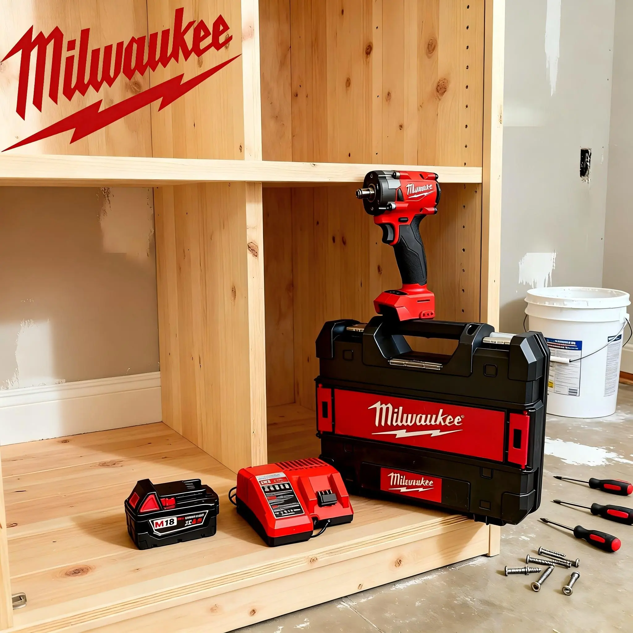 Milwaukee M18 1/2 in Impact Wrench, Auto & Home Repair Power Tool, Corded Circular Saw with Laser Guide