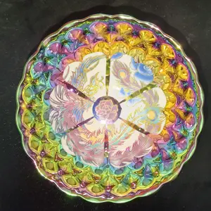 Iridescent Phoenix Feather Glow-in-the-Dark Artisan Porcelain Teacup