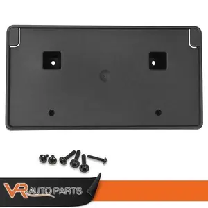 Front License Plate Tag Bracket Holder for 2019-22 Ram 2500, ABS Plastic, Bolt-On, Debris Guard, 68362197AA Part Number, Black Lock