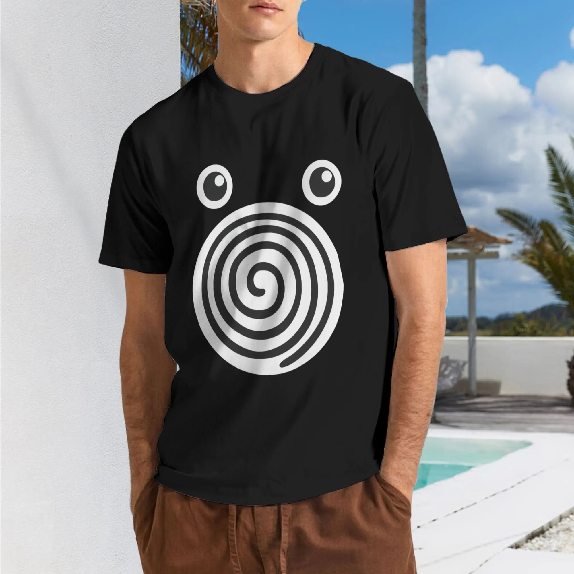 Spiral Big Eyes Cartoon Art  Vintage T-Shirt - Streetwear Aesthetic 2026 Spring Men