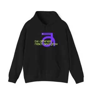 Be Different Reach and Grow hoodie | Inspirational Typography Sweatshirt