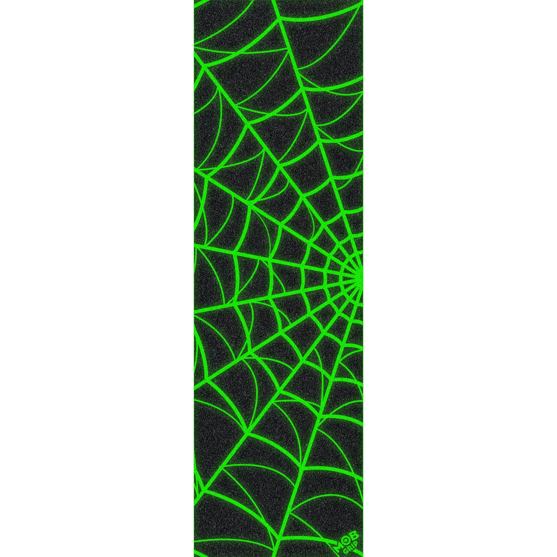 Mob Skateboard Griptape Spider Web Glow Black 10" x 33" Sheet