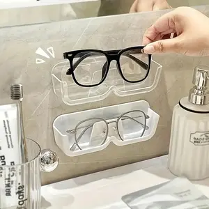 1PC Glasses storage box wall mounted non perforated decoration for myopia sun wall display, high-end sunglasses storage rack, Storage Accessories