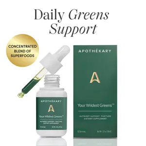 Apothékary Your Wildest Greens - Nutrient and Immune Support Liquid Herbal Drops* | Alcohol-Free, Certified Gluten-Free, PETA Certified Cruelty-Free, Third Party Tested, Plant-Based, No Artificial Additives, cGMP-Certified Facility, Made in the USA Natura