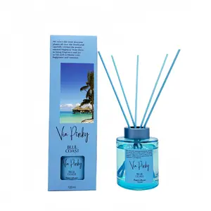 120 ml Blue Ocean Reed Diffuser | Aromatherapy Air Freshener to Refresh Your Space | Perfect for Bathrooms, Living Rooms, Offices, and Holiday Gifts