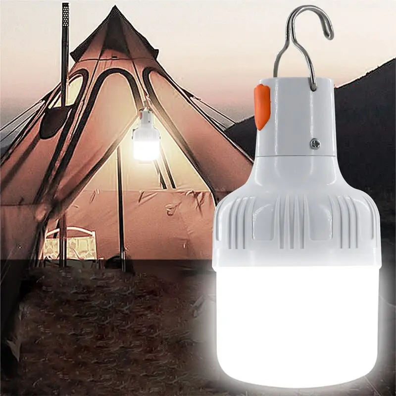 1/2/4Pack Outdoor USB Rechargeable Handheld Flashlight, Super Bright High Lumens Flashlight, Ipx4 LED Bulb, Portable Lantern Night Light, High Brightness, Hook Included, Camping Fishing, Rechargeable Outdoor Lighting