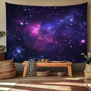 1pc  Galaxy Starry Sky Tapestry Wall Hanging for Bedroom Living Room Decor Cosmic Space Night Sky Psychedelic Art Tapestry Home Wall Decoration for Apartment Lounge Dorm Ceiling Covering 37 x 28 Inch Unique Large Mural Design Tapestry Starry Sky Pattern