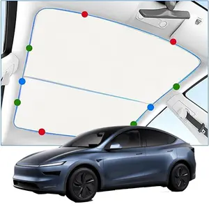 Fit Tesla Model 3/Y 2017-2025 Glass Roof Sunshade - Upgraded Heat Reduction Cover with Removable Design for Summer Protection