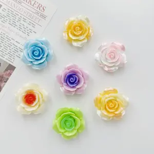 Rose Design Fridge Magnet, 7 Counts/set Colorful Luminous Magnetic Fridge Sticker, Decorative Sticker for Home Kitchen