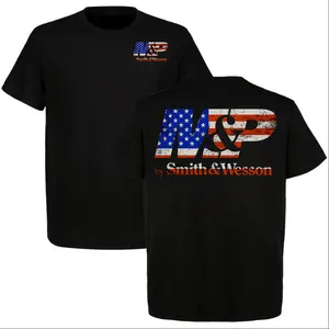 2026 Smith & Wesson M&P American Flag T-Shirt, Tactical Gun Graphic Tee, Patriotic Firearm Shirt, Shooting Range Vintage Mens Tee