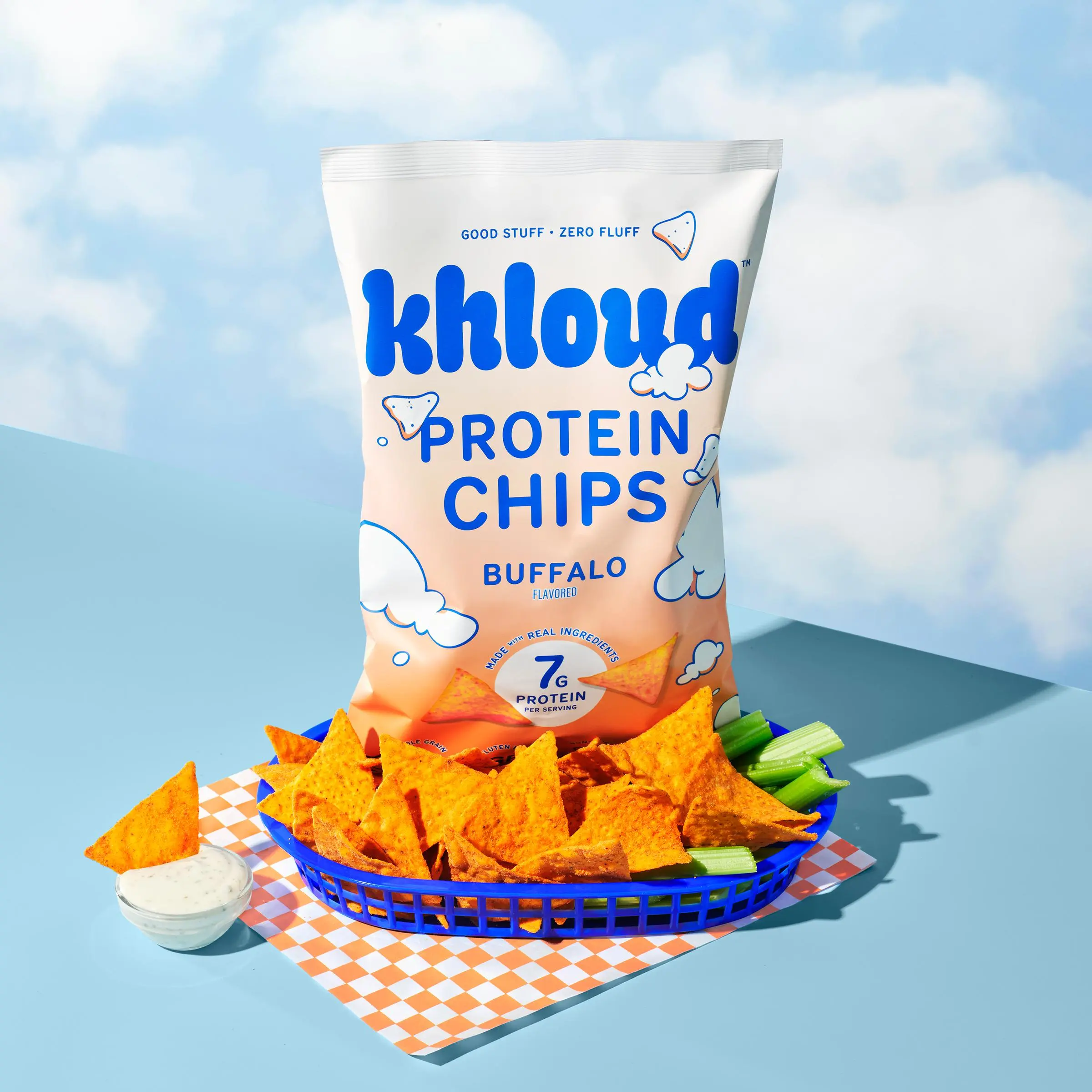 Buffalo Khloud Protein Chips by Khloe Kardashian | 7g of Protein Per Serving | No Seed Oils | Gluten-Free | Available in 4pk or 12pk