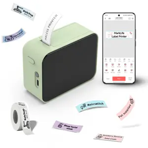 Portable mini label maker, portable wireless printer, thermal label printer. Can print name labels, item labels, and can labels, making it a perfect Valentine's Day gift.