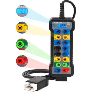 OBD2 Breakout Box Auto OBDII Protocol Detector 16-Pin CAN Bus Test Breakout Box with LCD Display for OBDII Protocol Communication Detection/ECU Tool