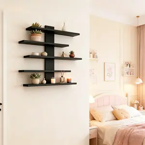 Wall-Mounted No-Drill Storage Rack, Multi-Layer Vertical Organizer, Easy Installation, Transparent Dust-Proof, Ideal for Collectibles, Toys and Bedroom