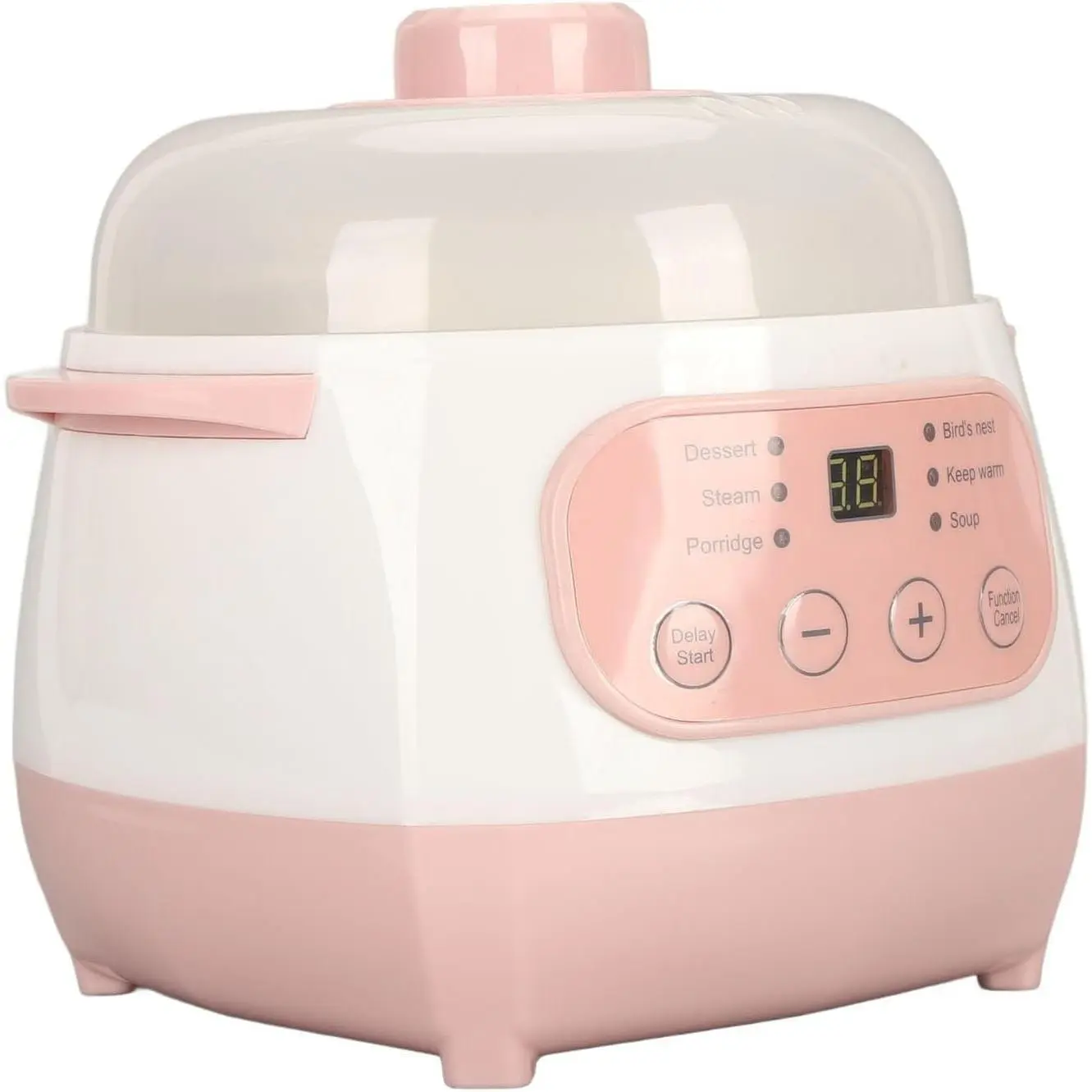 Mini Ceramic Stew Cooker With 1l Capacity And Antidry Burn Function, Electric Slow Cookers For Small Kitchen, Electric Stewing Pan Appointment Timing Sputum Stewed Automatic Boiled Porridge Soup Pot