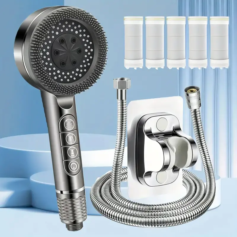 MIKEE 8 Pcs Prague piano key shower head: high pressure 59.06 inch ...