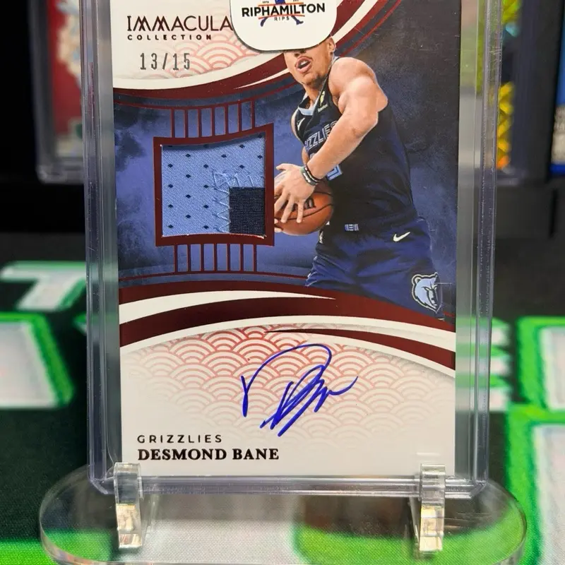 Immaculate Collection Desmond Bane Patch Auto 13/15 Grizzlies Autograph
