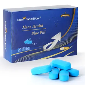Green Natural Pure Men's Health Blue Pill Oyster peptide+Maca Root Powder+sea Cucumber polypeptide+Cinnamon extracts+Huangjing Extract- Ultra Potent & Highly Purified,30pill