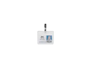 Advantus ID Badge Clip Adapters - Metal, Vinyl - 25 / Pack - Silver