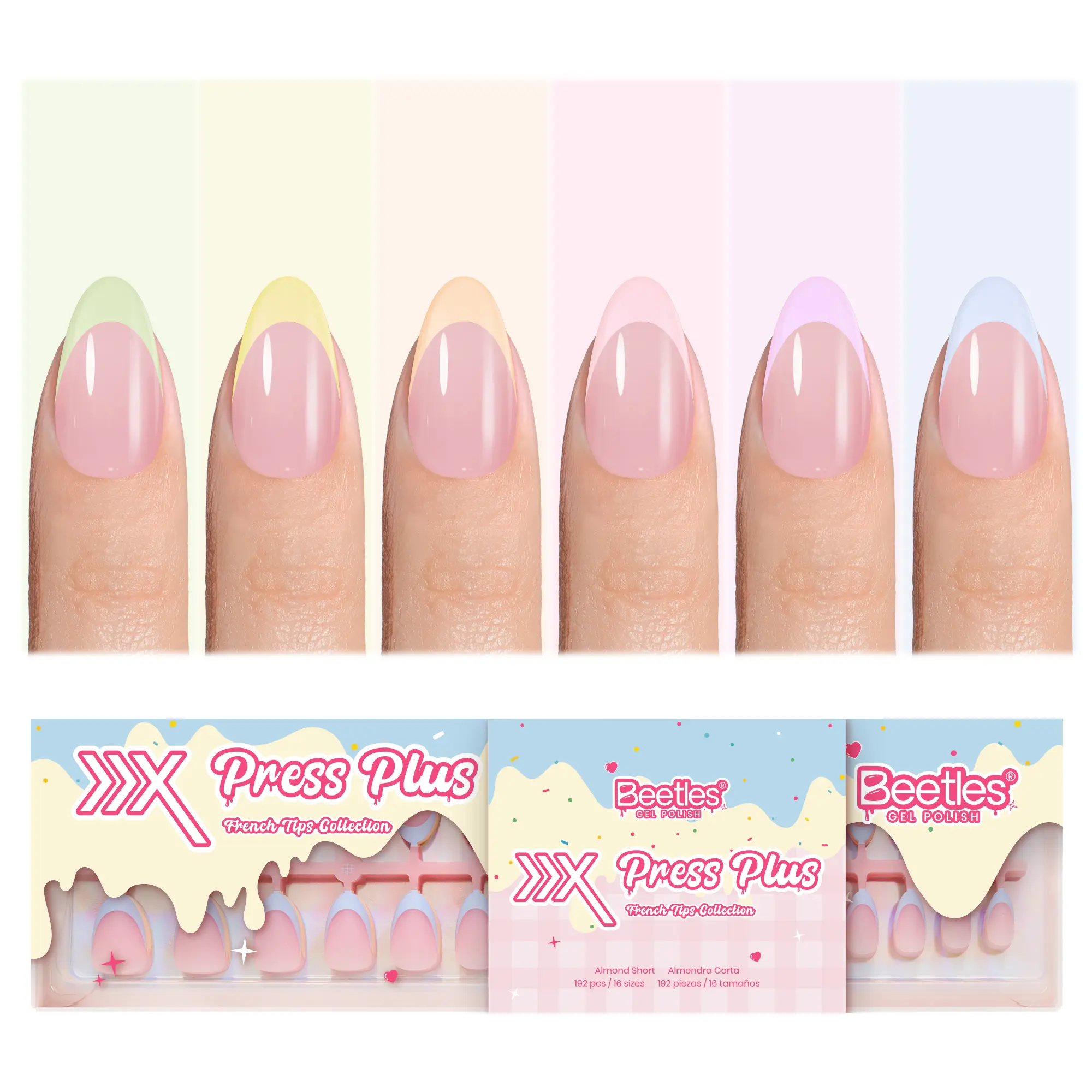 S Almond【Only Nails】Spring Macaron 16Sizes 192Pcs
