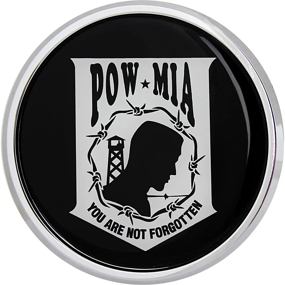POW/MIA Chrome Auto Emblem