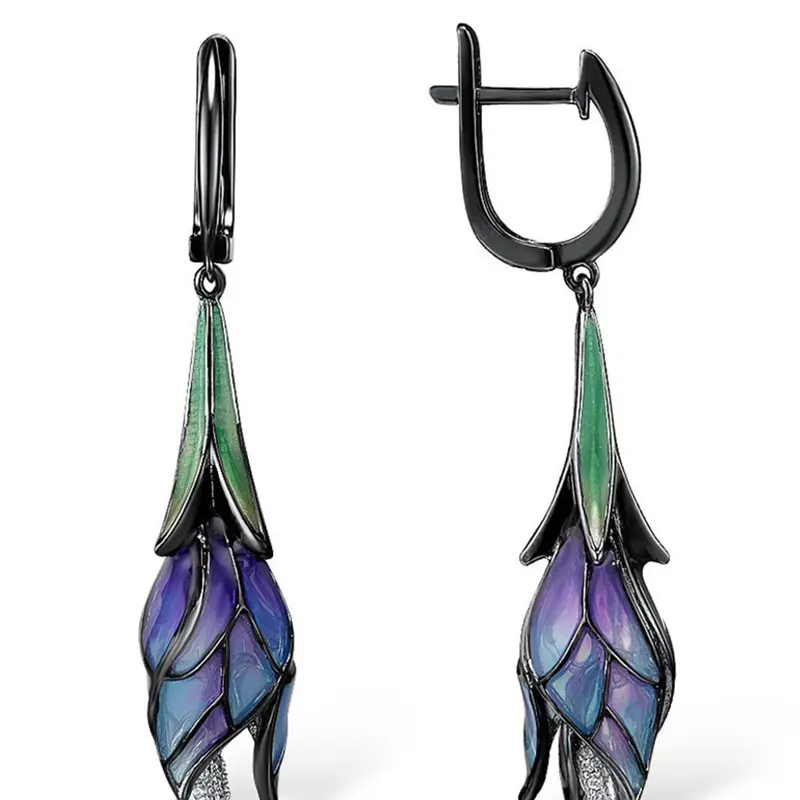 Flower Design Drop Dangle Earrings, High Quality Earrings, Elegant Rhinestone Decorated Earrings for Women, Fashion Jewelry for Party, Daily Decor, Trendy All-match & Exquisite Jewelry for Birthday Gift, Stylish Jewelry, Dangling Earrings