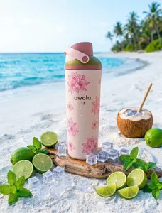 Owala FreeSip Azalea 13 30oz Floral Water Bottle | Limited Edition Insulated Stainless Steel Tumbler Leak Proof Reusable Travel Cup Gift for Women