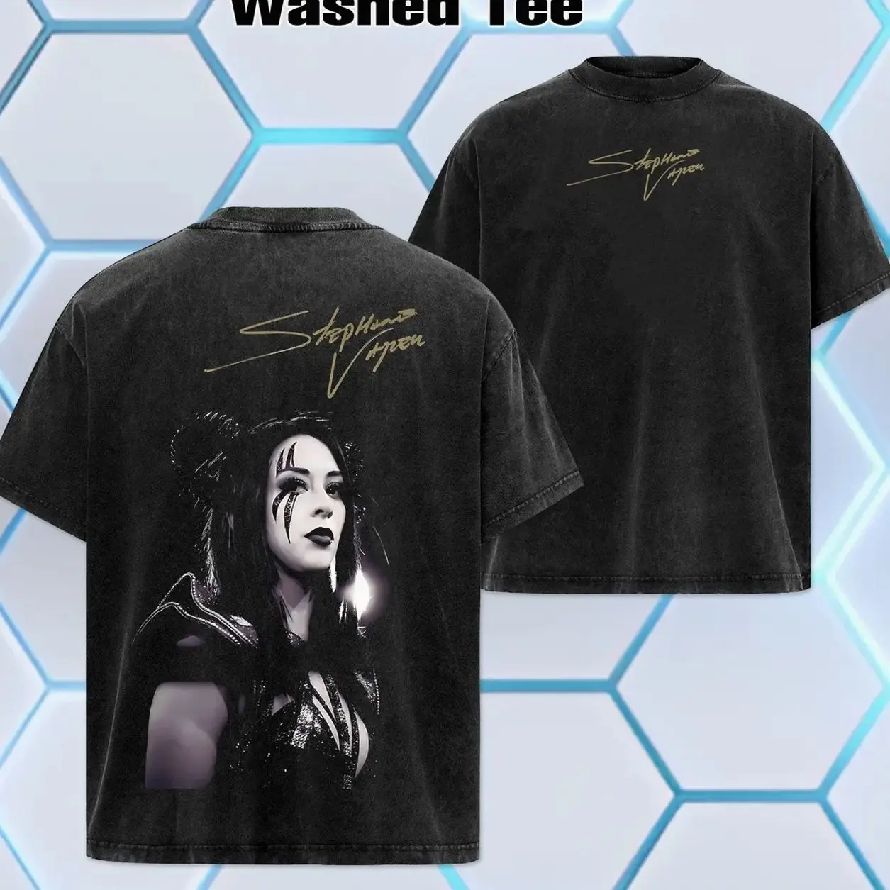 WWE 2026 - Retro Vintage Stephanie Vaquer Washed T-Shirt - Hoodie 100% Premium Cotton S-5XL American-Made Soft Relaxed Fit Pre-Washed Classic Look, WWE Merch, Summer Outfits, Gift For Him Her QDZ