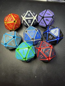 Squishy D20 Fidget Dice 3D Printed Stress Relief Toy for Anxiety Relief and Focus Enhancement