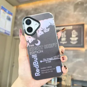 Suitable for iPhone 16 15 14 13 12 11 cute cattle phone case, iPhone 16 15 Plus Cute Bull Shockproof Phone Case Pattern Soft TPU Protective with Fashion Bull Black