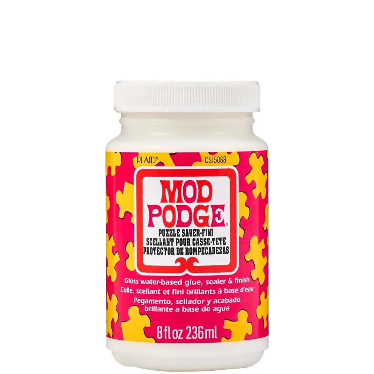 Mod Podge ® Puzzle Saver Sealant Glue, Arts and Crafts Water-Based Sealing Solution, Gloss Finish, Quick Drying, Durable, Easy to Clean, 8 oz Container - CS15068