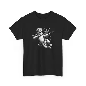 DTG Vintage Cherub with Crossbow Tee pixeled cupid tee graphic tees