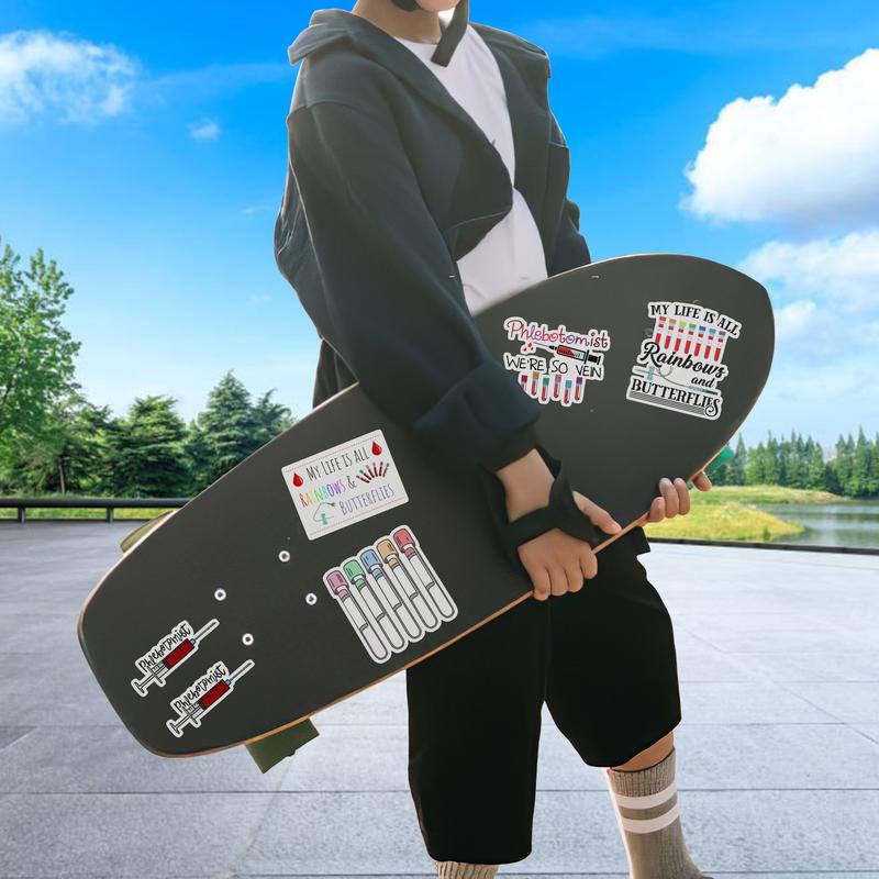 Stickers Pack 20 Pcs Phlebotomy Aesthetic Vinyl Colorful Waterproof Laptop Water Bottle Bumper Car Bike Luggage Guitar Skateboard