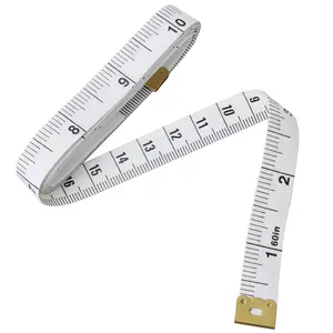 2 Packs 60-Inch(150cm) Soft Tape Measure for Sewing Tailor Cloth, Body Measurement(Indexed in Metric and Standard Units) - White