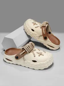 1 Pair of Versatile Unisex Soft Cloud-Sensation Clogs | Street Trendy Style | Cloud-Soft Thick Sole + Thick Rope Decor + Non-Slip EVA Material | Daily Outings/Home Wear, Must-Have Unique Comfort Clogs for Trendsetters