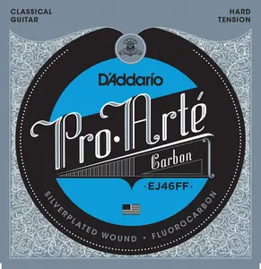 D'Addario EJ46FF ProArte Carbon Classical Guitar Strings, Dynacore Basses, Hard Tension