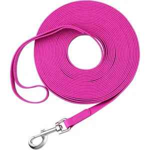Waterproof Long Leash Durable Dog Recall Training Lead Great for Outdoor Hiking Training Yard Beach and Swimming (Purple, 15ft)